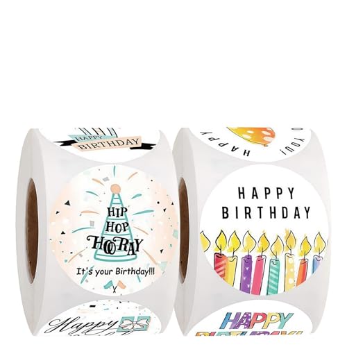 2 Roll Creative Birthday Party Aufkleber Mehrere Oberflächen Dekorative Etiketten Für Geschenknotizbuch Easy Peels Application Adhäsive Feierlabels 2 Roll Creative Birthday Party Aufkleber Mehrere Oberflächen Dekorative Etiketten Für Geschenknotizbuch Easy Peels Application Adhäsive Feierlabels von GKYQVE