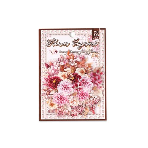 20COUNTS Blumenpflanze Aufkleber Wasserbeständiges Ästhetik Für Kunsthandwerk Scrapbooking Journal Phone Gitarre Laptop Planer Für Erwachsene von GKYQVE