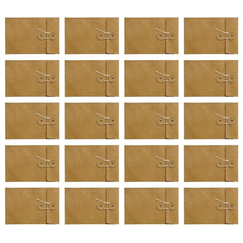 20pcs/Packpapierhülle Vintage Umschlag Tasche Mit Taste Und Stringschließung Für Mail Postkarten Rechnungseinladungspapier Mit String Taste Schließung 20pcs/Packpapierhülle Vintage Umschlag Tasche Mit Taste Und Stringschließung Für Mail Postkarten Rechnungseinladungspapier Mit String Taste Schließung von GKYQVE
