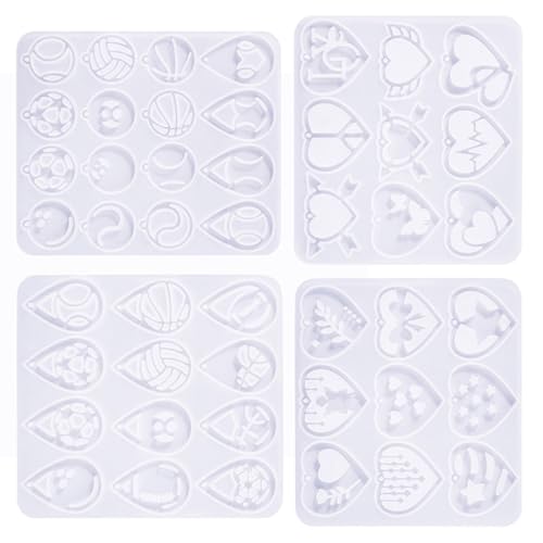 4pieces Silikonohrringe Formen Schmuckformen Geeignet Für Fußballdesigns Perfekt Für Enthusiasten Und Crafting Liebhaber Silikongussform 4pieces Silikonohrringe Formen Schmuckformen Geeignet Für Fußballdesigns Perfekt Für Enthusiasten Und Crafting Liebhaber Silikongussform von GKYQVE