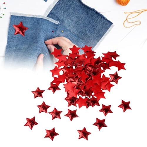 5 Packs Eisen Auf Patches Sternflecken Gold Silber Red Star Applikationen Glitzernde Dekorative Flecken Für Bagschuhkleid von GKYQVE