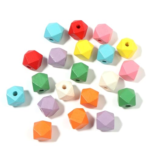 60 PCs Geometrische Holzperlen Basteln Kügelchen Farbenfrohe Hölzerne Perlen Leicht Für Kunst Und Handwerksprojekte Und Schmuckhersteller 60 PCs Geometrische Holzperlen Basteln Kügelchen Farbenfrohe Hölzerne Perlen Leicht Für Kunst Und Handwerksprojekte Und Schmuckhersteller von GKYQVE