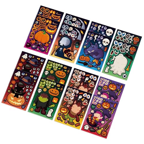 8/16/24/32x Halloween Aufkleber Selbst Klebungsliche Etiketten Kürbisse Dekoratives Halloween Fenster 8/16/24/32x Halloween Aufkleber Selbst Klebungsliche Etiketten Kürbisse Dekoratives Halloween Fenster von GKYQVE