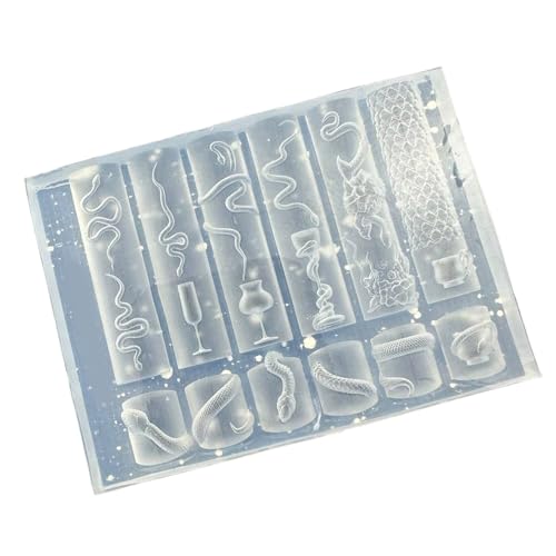 Detaillierte Schlangen Textur Silikongussform Form Telefon Hülle Schimmel Für Nägel Kunst Und Kreatives Zubehör Nageldekoration Silikonstempel von GKYQVE