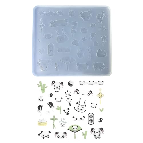 Einfach zu bedienende Silikon-Epoxidharz-Form, Panda-Form, Zubehör, Schmuck, Charm-Herstellung Einfach zu bedienende Silikon-Epoxidharz-Form, Panda-Form, Zubehör, Schmuck, Charm-Herstellung von GKYQVE