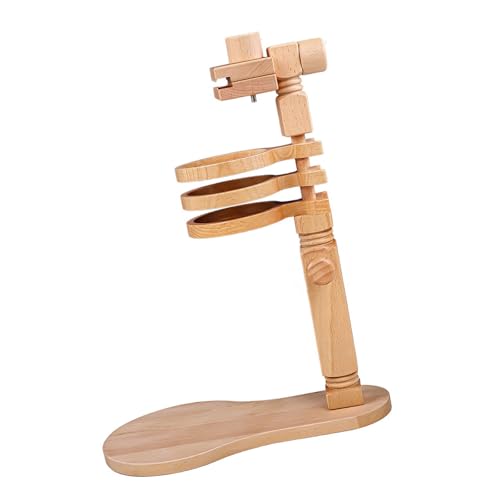 Einstellbare Gedrehte Stickerei Reifenhalter Holzstichständer Mit 3 Lagerschalen Handfree Stickrahmen Ständer Display von GKYQVE
