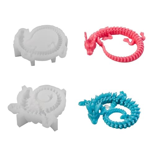 Flexible Handwerksformen Künstlerische Projektformen Schmuck Machen Drachenform Silikonfiguren Textur Kerzenform von GKYQVE