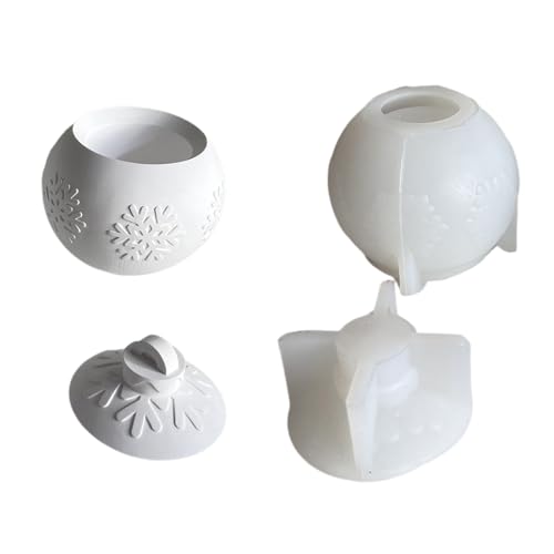 Flexible Silikon Schneekugel Form Flexible Silikonkerzenhalterform Für Detaillierte Schneeflockenkugel Designs Tassen Harzguss von GKYQVE