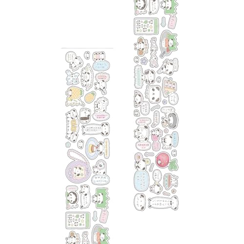 GKYQVE 2meter Dekoratives Papierband Mit Cartoon Panda Und Klopfenmuster Für Planer Und Geschenke Wickeln Für Journalpersonalisierung GKYQVE 2meter Dekoratives Papierband Mit Cartoon Panda Und Klopfenmuster Für Planer Und Geschenke Wickeln Für Journalpersonalisierung von GKYQVE