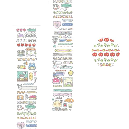 GKYQVE 2meter Dekoratives Papierband Mit Cartoon Panda Und Klopfenmuster Für Planer Und Geschenke Wickeln Für Journalpersonalisierung GKYQVE 2meter Dekoratives Papierband Mit Cartoon Panda Und Klopfenmuster Für Planer Und Geschenke Wickeln Für Journalpersonalisierung von GKYQVE