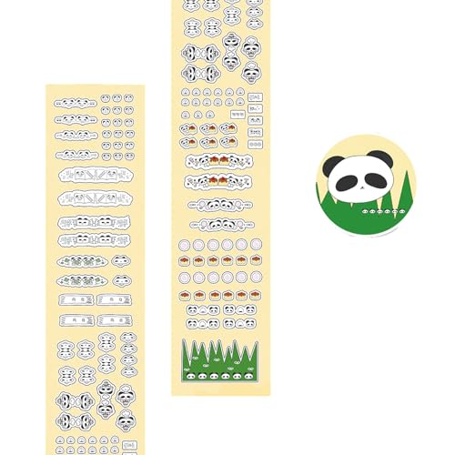 GKYQVE 2meter Dekoratives Papierband Mit Cartoon Panda Und Klopfenmuster Für Planer Und Geschenke Wickeln Für Journalpersonalisierung GKYQVE 2meter Dekoratives Papierband Mit Cartoon Panda Und Klopfenmuster Für Planer Und Geschenke Wickeln Für Journalpersonalisierung von GKYQVE