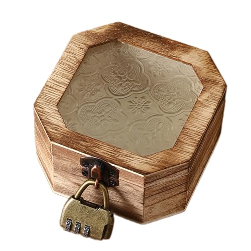 GKYQVE Dekorative Schmuckschachtel Mit Glasdeckel Eleganter Begonia Blumen Holzrahmen Eitelkeit Organisator Für Schmuckaufbewahrung Schmuckschatulle Mit Deckel von GKYQVE