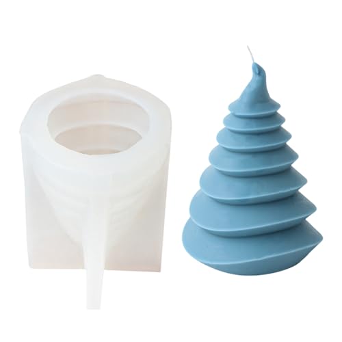 Geometrische Weihnachtsbaumkerzenform Harz Aromatherapys Silikonform Desktops Orament Home Dekoration Formen Hochtemperaturbeständig von GKYQVE