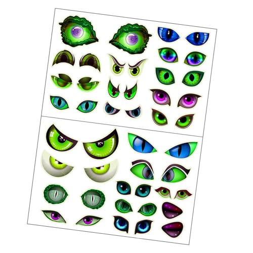 Glow In Dark Halloween Scary Eyes Auto Adhäsive PVC Wandtattoos Für Innen/Outdoor Partydekoration Autokleber Halloween Wandabziehbilder von GKYQVE