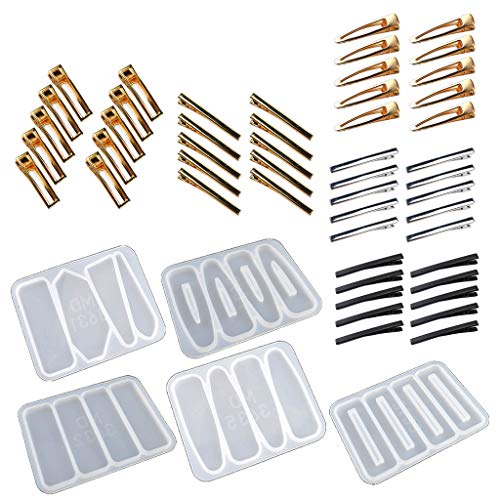 Handgefertigte Barrettes Silikon Epoxidharzformen Haarstift Acrylform Haarclipsform Schmuckherstellung von GKYQVE