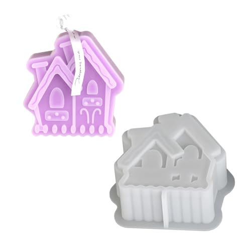 Hausstatue Silikonkerzenformen Für Kerzenseife Süßigkeiten Kuchenformen Schokolade Fondantform Epoxidharz Silikonformen von GKYQVE