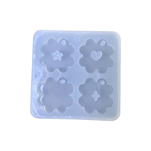 Kleeblatt-Form für Anhänger, Epoxidharz, handgefertigt, Schmuck, Charm, flexibles Silikon, Schmuckzubehör von GKYQVE