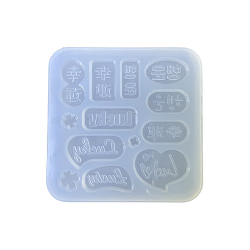 Kleeblatt-Form für Anhänger, Epoxidharz, handgefertigt, Schmuck, Charm, flexibles Silikon, Schmuckzubehör von GKYQVE
