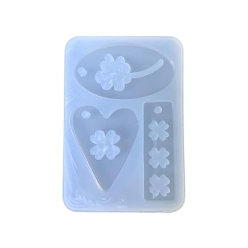 Kleeblatt-Form für Anhänger, Epoxidharz, handgefertigt, Schmuck, Charm, flexibles Silikon, Schmuckzubehör Kleeblatt-Form für Anhänger, Epoxidharz, handgefertigt, Schmuck, Charm, flexibles Silikon, Schmuckzubehör von GKYQVE