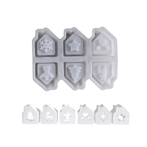 Kreativ 6 Hohlraum Silikonform Für Umgebungsumgebnisse Lichthausdesigns Perfekt Für Handgefertigte Handwerks Und Urlaubsdekorationen Hausform Schimmel Kreativ 6 Hohlraum Silikonform Für Umgebungsumgebnisse Lichthausdesigns Perfekt Für Handgefertigte Handwerks Und Urlaubsdekorationen Hausform Schimmel von GKYQVE
