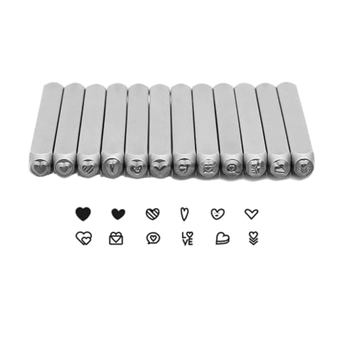Mode Herzförmige Robuste Stahlstempel Stempel Set 12 Stück 3 Mm Stahlzubehör Für Schmuckherstellung Und Lederprojekte Crafting Tool Mode Herzförmige Robuste Stahlstempel Stempel Set 12 Stück 3 Mm Stahlzubehör Für Schmuckherstellung Und Lederprojekte Crafting Tool von GKYQVE