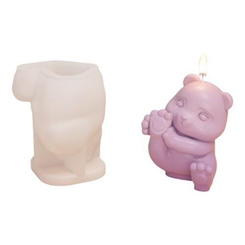 Multifauntale Panda Silikonform Fondant Formen Schokoladenform Seife Making Silikontextur Bambusfahrzeuge von GKYQVE