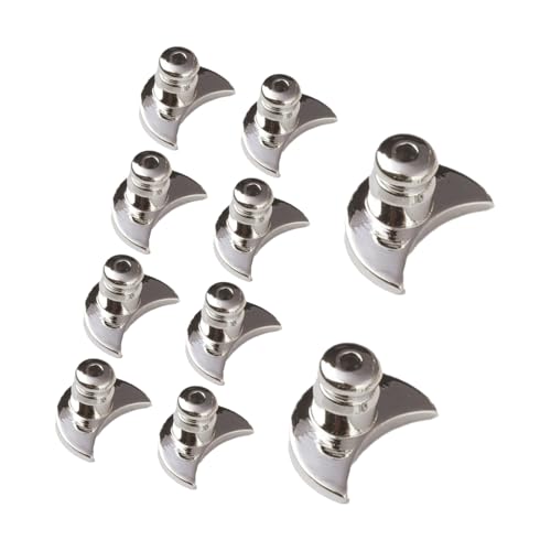 Packung Mit 10 Ohrring Rückschlägen Metal Moon Form Ohrring Rückschläge Für Frauen Unterstützt Schlaffe Ohren Mit Sicheren Verriegelungsdesigns Packung Mit 10 Ohrring Rückschlägen Metal Moon Form Ohrring Rückschläge Für Frauen Unterstützt Schlaffe Ohren Mit Sicheren Verriegelungsdesigns von GKYQVE