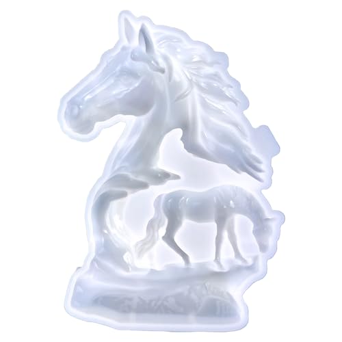 Pferdskulpturen Castimng Schimmel Hightemperaturresistent Silikonform Handgeschnitzte Tierische Figur Dekoration Formen Handgefertigte Pferdebildformen von GKYQVE