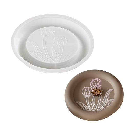 Runde Silikonformschale Nicht Stall Harz Handwerksformen Blütenmusterplattenform Home Decors Formen Runde Silikonformschale Nicht Stall Harz Handwerksformen Blütenmusterplattenform Home Decors Formen von GKYQVE