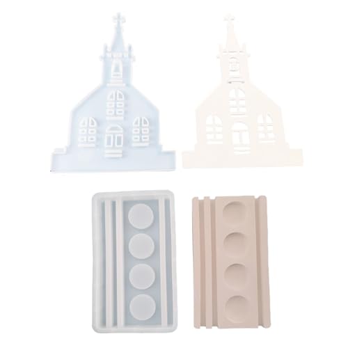 Silikonformwerkzeug Einzigartige Schmücken Formkirchenform Handgefertigte Handwerksformen Textur Für Kerzenstandenform von GKYQVE