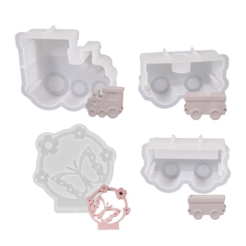 Silikonkerzenhalter Formen Zug Serie Kerzenregal Formen Figur Candlestick Für Handherstellung von GKYQVE