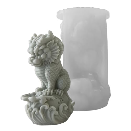 Statue Formen Silikon Crafting Formen Tierische Löwe Form Kerzenform Oramentformen Silikon Textur Für Handherstellung Künstlerischer Seifeform von GKYQVE
