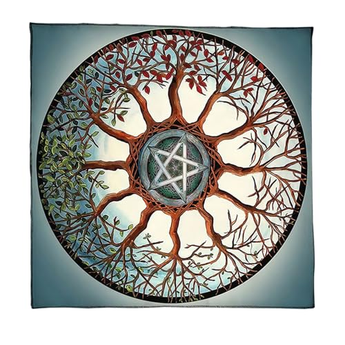 Tree Star Muster Astrologie Tischdecke Tarots Gotteskenntnis Tischdecke Altars Stoffbrettspiel Accessoire Kartentischtuch Wanddekoration von GKYQVE