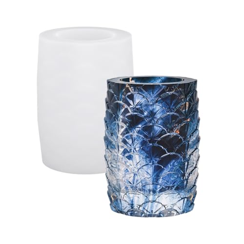 Wiederverwendbares Silikonblütenpot Vase Form Detailliertem Präge Harzguss Zement Betonkunsthandwerk Projekte Blumengeprägte Silikonform von GKYQVE