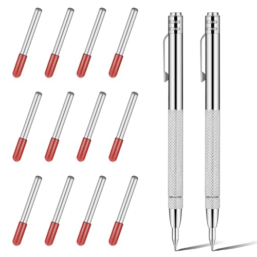 Gravurstifte aus Wolframkarbid Wolframcarbid Stift Hartmetallspitze Scriber 2 Stück Anreißnadel Hartmetall mit Rot Schutzhülle Gravieren Stift für Keramik, Edelstahl und Glas Gravurstifte aus Wolframkarbid Wolframcarbid Stift Hartmetallspitze Scriber 2 Stück Anreißnadel Hartmetall mit Rot Schutzhülle Gravieren Stift für Keramik, Edelstahl und Glas von GKZB