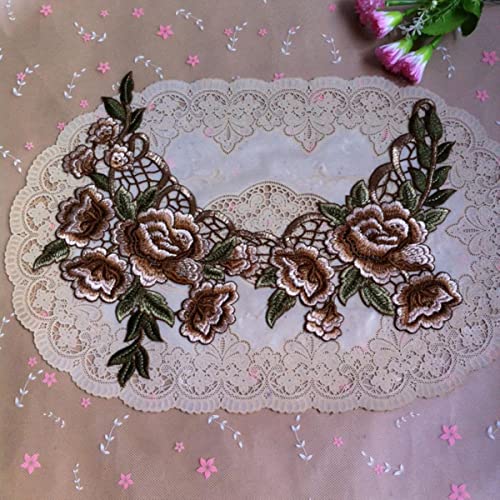 New Craft Polyester Venise Lace Patches braun Rose Stickerei verziert Nähen Ausschnitt Kragenapplikationen Borte für Kleid Kleidung-Standard New Craft Polyester Venise Lace Patches braun Rose Stickerei verziert Nähen Ausschnitt Kragenapplikationen Borte für Kleid Kleidung-Standard von GKandi