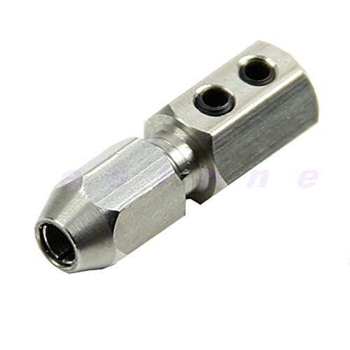 GLASSNOBLE Flex-Spannzangenkupplung,Flex Collet Coupler für 5mm Motorwelle & 4mm Kabel RC Boot Edelstahl 1 Stück von GLASSNOBLE