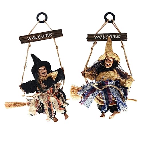 2 Stück Halloween Deko Hexenfigur Hängende Dekorationen: Gruselige Hexen Geist Indoor Outdoor Dekoration Haunted für Party Garten Wanddeko Tür Kamin Nachtclub Bar Dekoration 2 Stück Halloween Deko Hexenfigur Hängende Dekorationen: Gruselige Hexen Geist Indoor Outdoor Dekoration Haunted für Party Garten Wanddeko Tür Kamin Nachtclub Bar Dekoration von GLEAVI