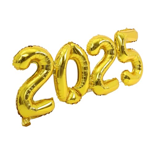 GLEAVI 1 Satz 2025 Zahlenballon Party 2025 Luftballons Die Vorabend Dekoration Neujahrsdekore Riese Erste Silvester Luftballons Groß Weiß Grad Ballon Aluminiumfolie Golden GLEAVI 1 Satz 2025 Zahlenballon Party 2025 Luftballons Die Vorabend Dekoration Neujahrsdekore Riese Erste Silvester Luftballons Groß Weiß Grad Ballon Aluminiumfolie Golden von GLEAVI