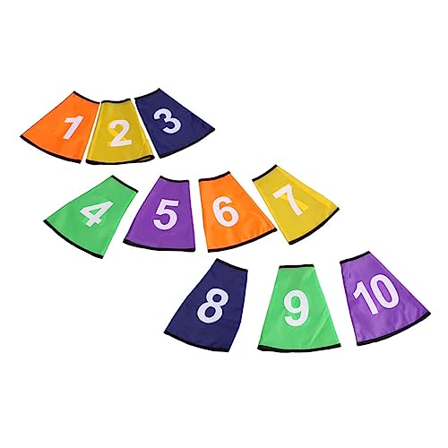 GLEAVI 1 Satz Bunte Nummerierte Kegelüberzüge für Basketball Training Digital Set für Sportarten und Außeneinsatz von GLEAVI