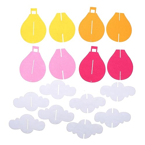 GLEAVI 1 Satz Heißluftballon Dekoration Anhänger geformt Blau Party Dekorationen Luftballons hängende Ornamente im Klassenzimmer kreative Anhänger für das Klassenzimmer Vlies Bunt von GLEAVI