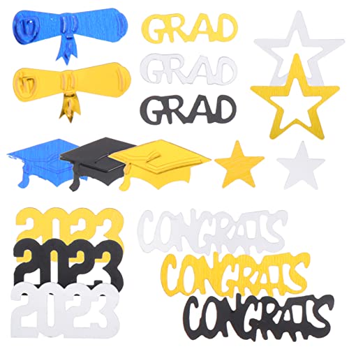 GLEAVI 1 Satz Konfetti Für Die Abschluss Saison Dekorationen Party Konfetti- Graduierungstabellenstreuung Tischkonfetti Dekoration Abschlussfeier Liefert Pvc von GLEAVI