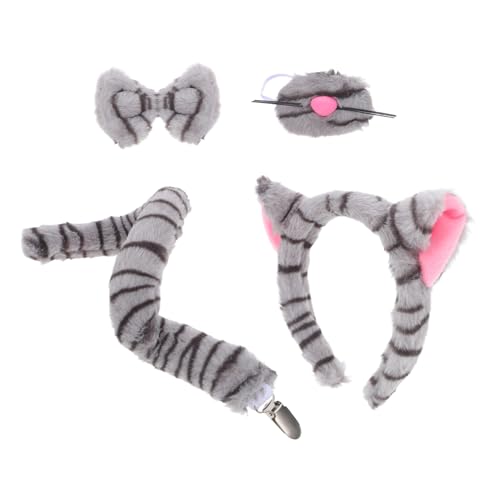 GLEAVI 1 Satz Leopard Stirnband Kostüm Cosplay Katzen Zubehör Katzen Kopfband Set Halloween Katzen Outfit Ohrenstirnband mit Leopardenmuster Leoparden-Kostümzubehör Eisendraht Grey GLEAVI 1 Satz Leopard Stirnband Kostüm Cosplay Katzen Zubehör Katzen Kopfband Set Halloween Katzen Outfit Ohrenstirnband mit Leopardenmuster Leoparden-Kostümzubehör Eisendraht Grey von GLEAVI