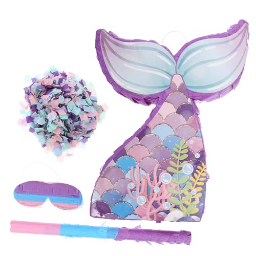 GLEAVI 1 Satz Mermaid Pinata mit Stock und Augenmaske Kindergeburtstag Dekoration Süßigkeitenfüllbares für Meerjungfrau Themenparty Partyspiel für Kindergeburtstagsfeier GLEAVI 1 Satz Mermaid Pinata mit Stock und Augenmaske Kindergeburtstag Dekoration Süßigkeitenfüllbares für Meerjungfrau Themenparty Partyspiel für Kindergeburtstagsfeier von GLEAVI