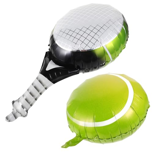 GLEAVI 1 Satz Tennisballon Teiliges mit Folienballons Tennisracket und Design für Sportpartys und Geburtstagsfeiern Aufzuhängen für Drinnen und Draußen GLEAVI 1 Satz Tennisballon Teiliges mit Folienballons Tennisracket und Design für Sportpartys und Geburtstagsfeiern Aufzuhängen für Drinnen und Draußen von GLEAVI