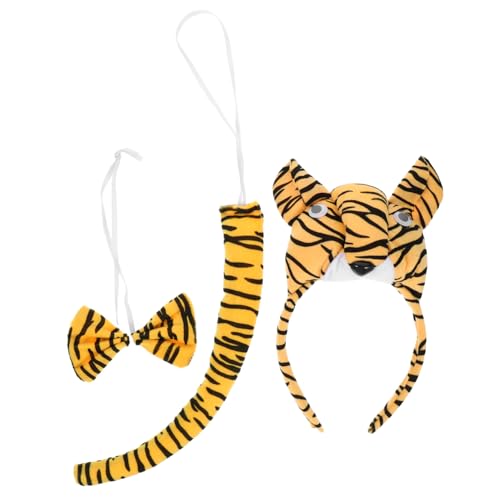 GLEAVI 1 Satz Tigerkleid -requisiten Tierohren Und Fliege Halloween-tier-cosplay Halloween-ohren-stirnband Halloween Tiger Cosplay Stirnband Tiger-cosplay Bühnenleistung Baumwolle GLEAVI 1 Satz Tigerkleid -requisiten Tierohren Und Fliege Halloween-tier-cosplay Halloween-ohren-stirnband Halloween Tiger Cosplay Stirnband Tiger-cosplay Bühnenleistung Baumwolle von GLEAVI