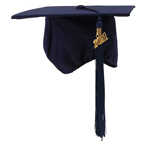 GLEAVI 1 Stück 2021 Bachelor-Kappe Abschluss akademischer Hut Junggesellenmütze Richter Grad Junggesellenhut für Erwachsene Grabenkappe für Erwachsene Gewebte Navy Zufällige Farbe von GLEAVI