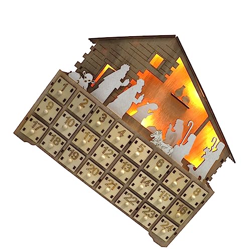 GLEAVI 1 Stück Schubladenkalender Weihnachtsadvent Weihnachtskalender beleuchten Heimbüro Home-Desktop-Kalender LED licht kalender 24 Countdown-Kalender hölzern GLEAVI 1 Stück Schubladenkalender Weihnachtsadvent Weihnachtskalender beleuchten Heimbüro Home-Desktop-Kalender LED licht kalender 24 Countdown-Kalender hölzern von GLEAVI