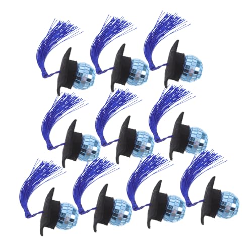 GLEAVI 10 Stück Abschlusssaison für Schokoladendekoration Abschlusskappe Cake Toper Mini Kappendekorationen für den Abschluss kleiner Cupcake-Topper Abschluss Mittelstücke Filzstoff Blue GLEAVI 10 Stück Abschlusssaison für Schokoladendekoration Abschlusskappe Cake Toper Mini Kappendekorationen für den Abschluss kleiner Cupcake-Topper Abschluss Mittelstücke Filzstoff Blue von GLEAVI