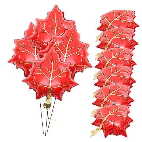 GLEAVI 10 Stück Ahornblattballon Luftballons aus Blättern dekorative Luftballons aus Ahornblättern Partygeschenk Fest Thanksgiving-Themenballons Partyballons fallen Aluminiumfolie rot GLEAVI 10 Stück Ahornblattballon Luftballons aus Blättern dekorative Luftballons aus Ahornblättern Partygeschenk Fest Thanksgiving-Themenballons Partyballons fallen Aluminiumfolie rot von GLEAVI